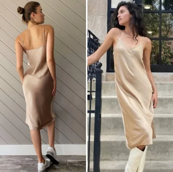 ARITZIA Wilfred Satin Slip Dress - Picture 5 of 15